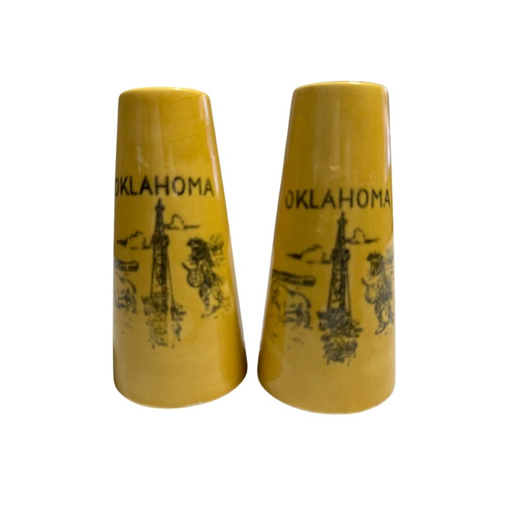 Vintage Oklahoma Salt and Pepper Shakers Made in Japan